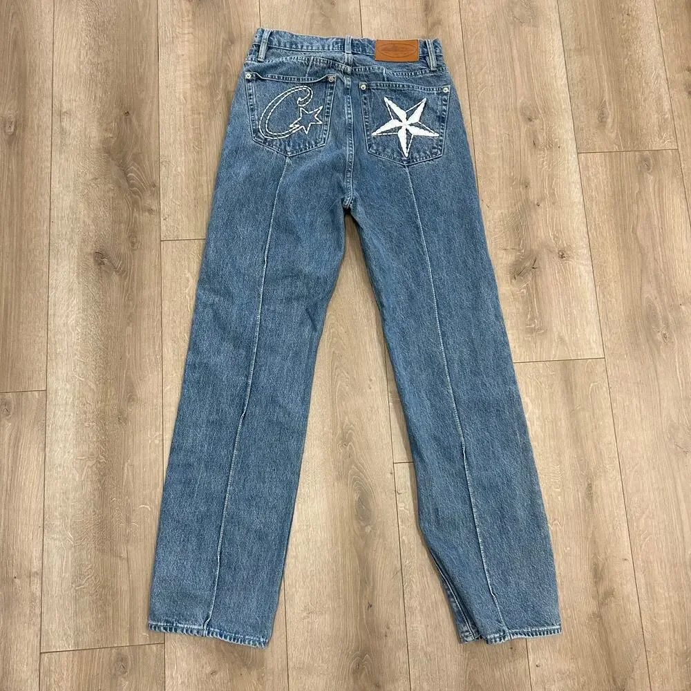 SS23 Corteiz C-Star Denim Jeans 'Blue' size Small S Streetwear 28x32 B30
